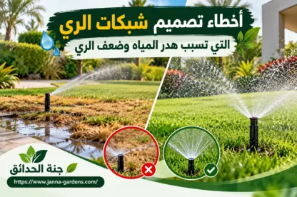 أخطاء تصميم شبكات الري التي تسبب هدر المياه وضعف الري