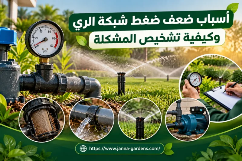 أسباب ضعف ضغط شبكة الري وكيفية تشخيص المشكلة